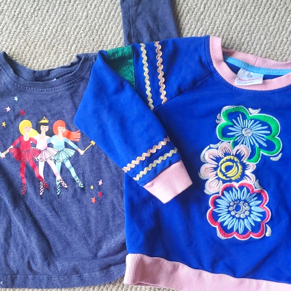 2 item EUC Hanna Anderson 100 long sleeve tops